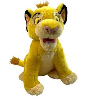 Disney Store Lion King 14" Talking Simba Plush Large Toy Lion Working Excellent